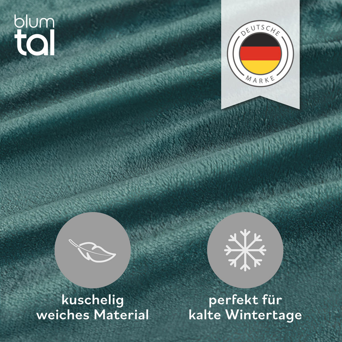SPANNBETTLAKEN Cashmere Touch 180x200 cm Plüsch Petrol - Petrol, Textil (200/180cm) - Blumtal