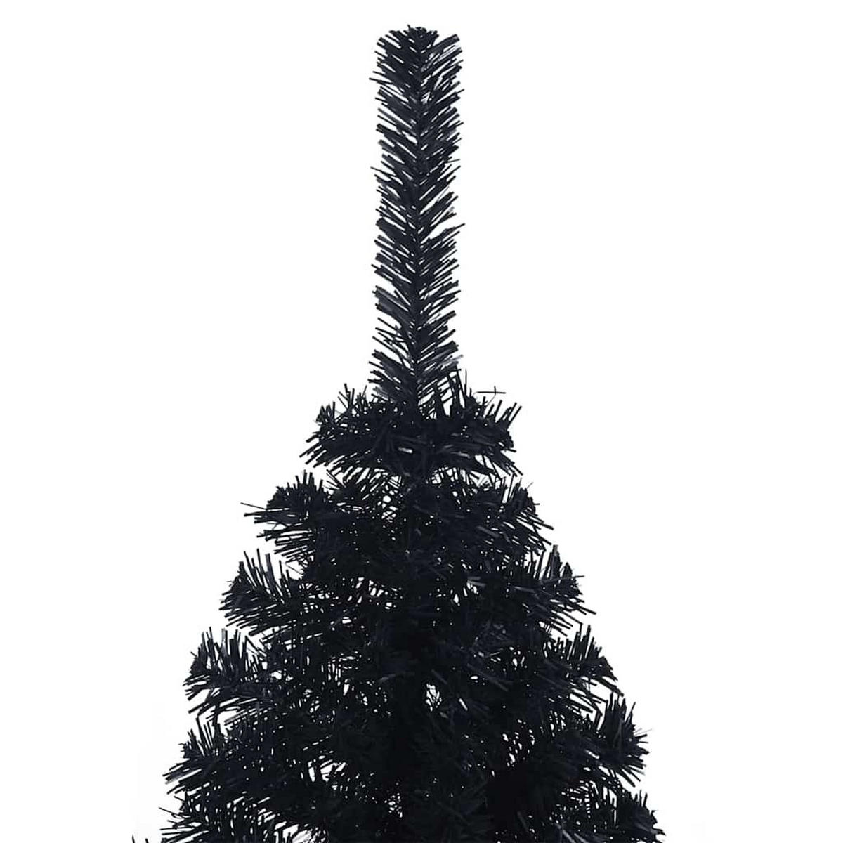 WEIHNACHTSBAUM Künstlicher Vorbeleuchteter Haltbar 68/68/120 cm Schwarz PVC - Schwarz, Kunststoff (120cm) - vidaXL