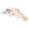 KLETTERDREIECK für Kinder mit Rutsche und Kletterwand - Set, Montessori, Weiß - Weiß, Holz (180/59/60cm) - MeowBaby
