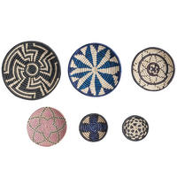 WANDDEKORATION Seegras bunt Hoabinh - Multicolor, Naturmaterialen (46/7/46cm) - Beliani