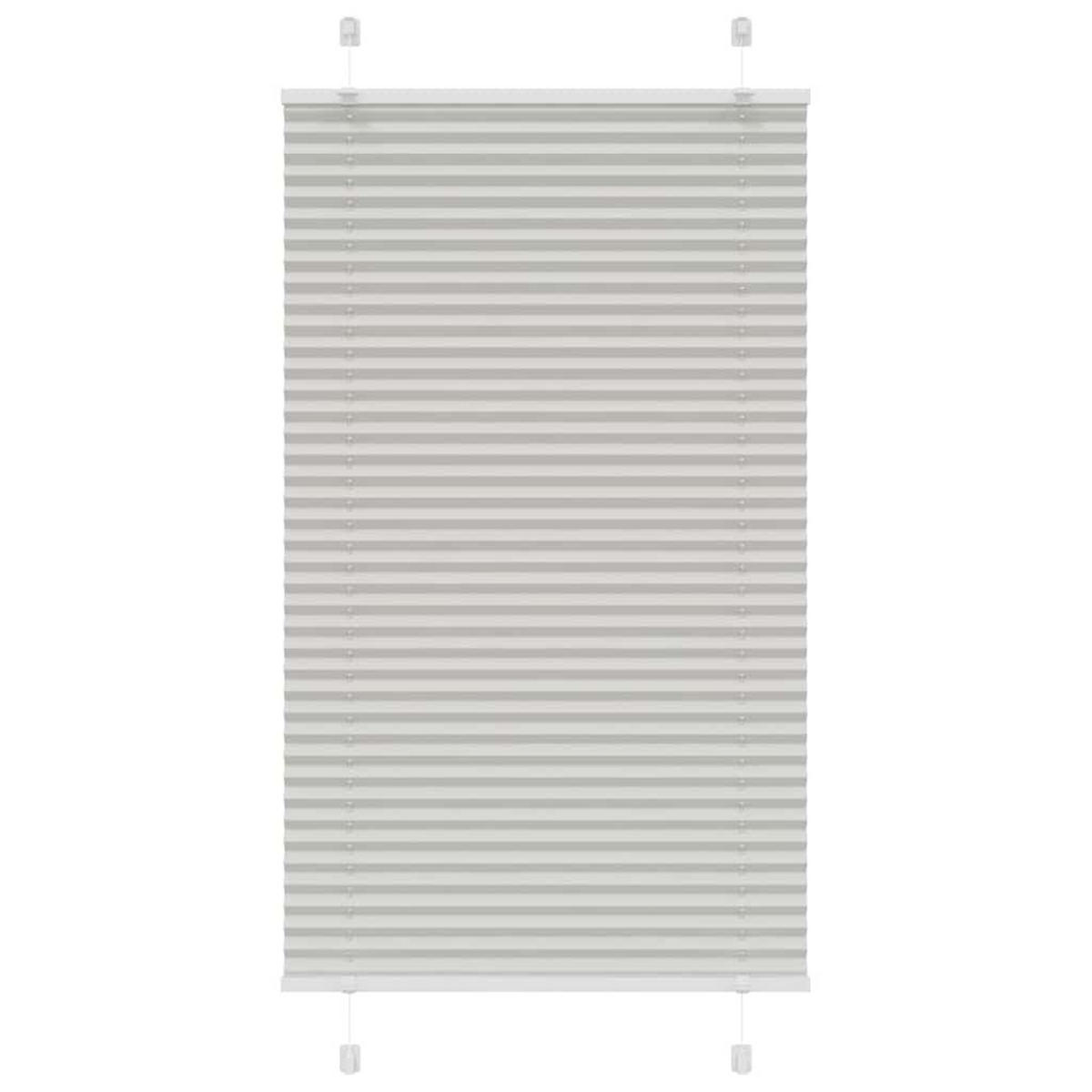 PLISSEE 80/150 cm Stoffbreite 79,4 cm aus Polyester Hellgrau - Hellgrau, Textil (80/150cm) - vidaXL