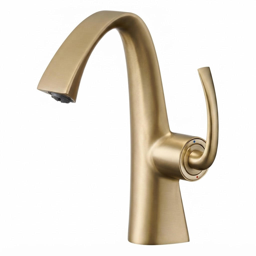 BADEZIMMERARMATUR. 217*106mm, gold. - Silberfarben, Metall (27/13.5/18cm) - Vallsero