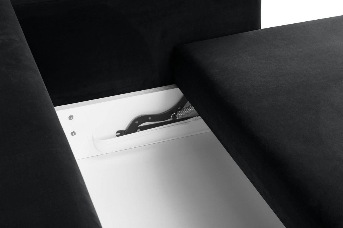 3-SITZER-SCHLAFSOFA ERISO mit weiche Sitzfläche und hohe Rückenlehne, Velour-Stoff, graphit - Graphitfarben/Braun, Textil (220/80/100cm) - KONSIMO®