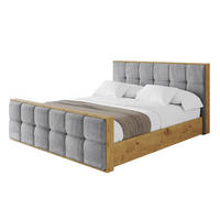 POLSTERBETT mit Bettkasten, Fußteil und Lattenrost, Boxbett ohne Matratze - ENZO7-Z 140x200 Grau - Grau, Holzwerkstoff/Textil (140/200cm) - ALTDECOR