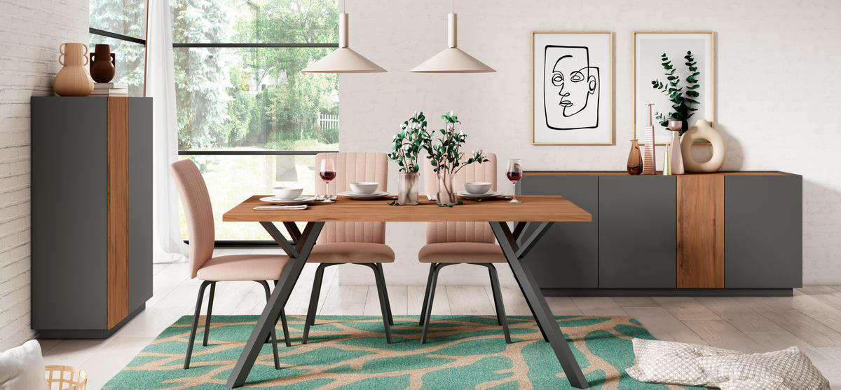 ESSTISCH Paola Braun 160/90/77 cm - Braun, Keramik (160/90/77cm)