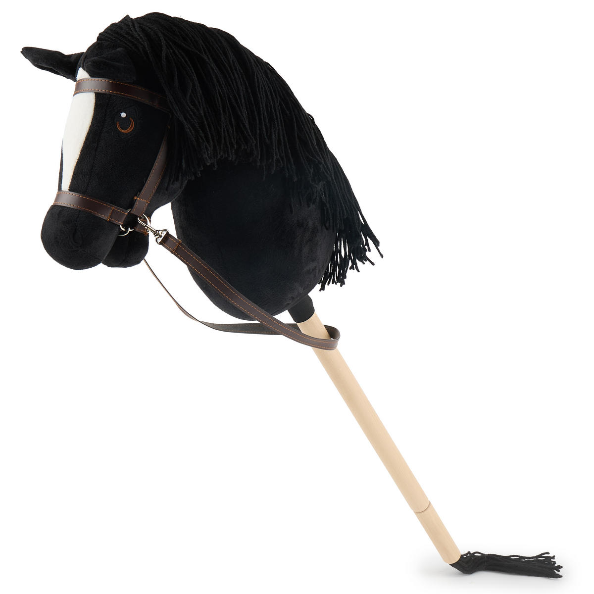 HOBBY-HORSE schwarz - Größe M - Schwarz, Textil (35/79cm) - Bieco Spielwaren