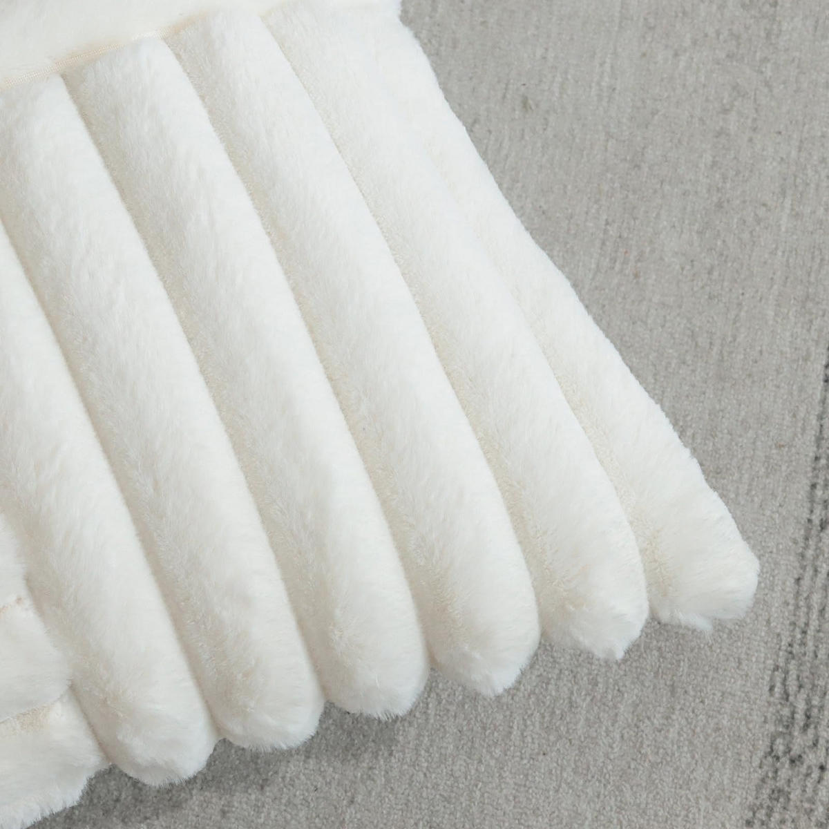 KISSENHÜLLE UNI Plüsch & Samt 45/45 cm - Weiß, Textil (45/45cm) - Kaket