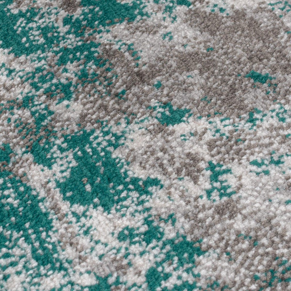TEPPICH Kunst-Abstrakt-Muster DEE, Grün-Grau 160x230 cm - Grün, Textil (160/230cm) - KADIMA DESIGN