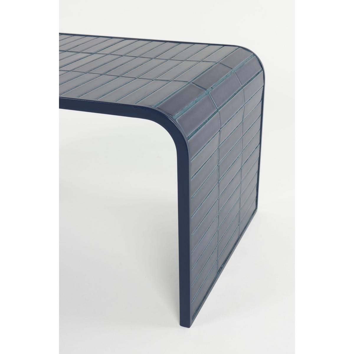 COUCHTISCH Tiles Blau - Blau, Metall (80/47/40cm) - Zuiver