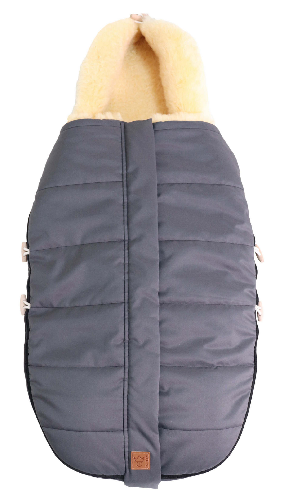 LAMMFELL-FUSSSACK Allex, anthracite - Grau, Fell (48/105cm) - Kaiserbaby