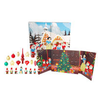 CHRISTBAUMSCHMUCK Schneewittchen Adventskalender Mehrfarbig 12cm (Glas / 24 Stk.) - Multicolor, Glas (3/12/3cm) - Krebs Glas Lauscha