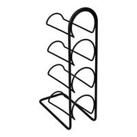 WEINREGAL Anchamps - Schwarz, Metall (11.5/43.5/21cm) - [en.casa]