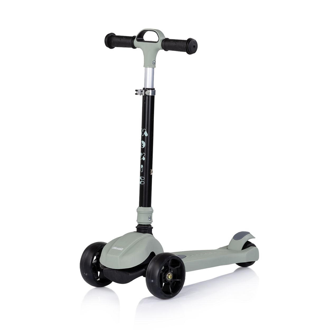 KINDERROLLER Moxie Musik Licht klappbar, Tragegriff, 3-Räder, Bremse - Grün, Metall (60/30/75cm) - Chipolino