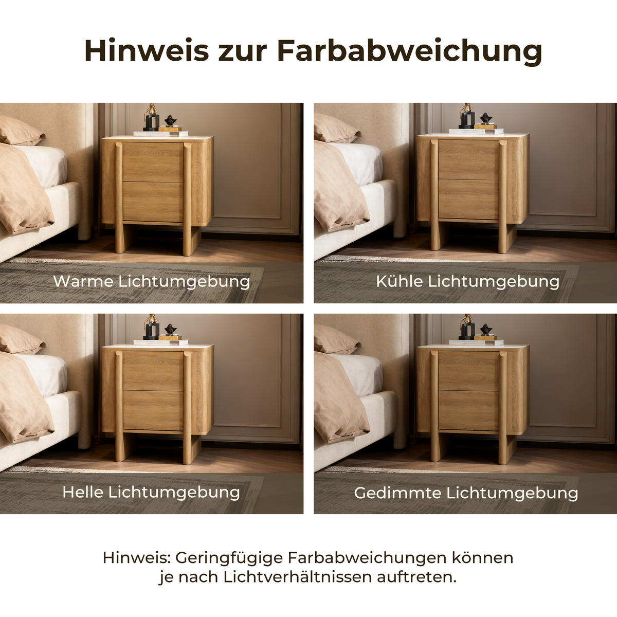 NACHTTISCH Modern im Nordischen Stil,Eichenfarben, Holz-Optik Eiche | B55 x T40 x H60 cm - Eichefarben, Holz (55/60/40cm) - Hometopia