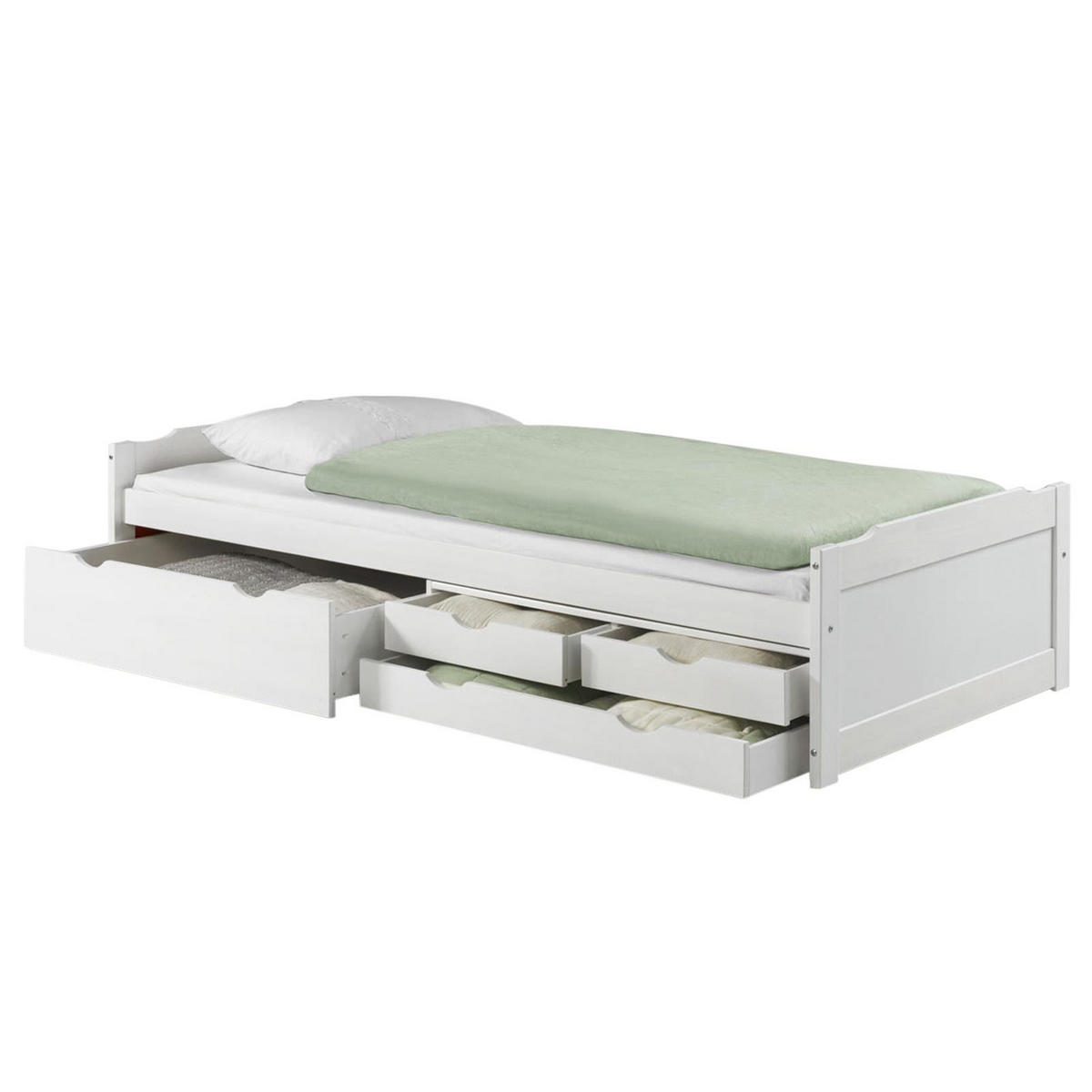 FUNKTIONSBETT ANDREA 90X200 CM - Weiß, Holz (99/49/205cm) - IDIMEX