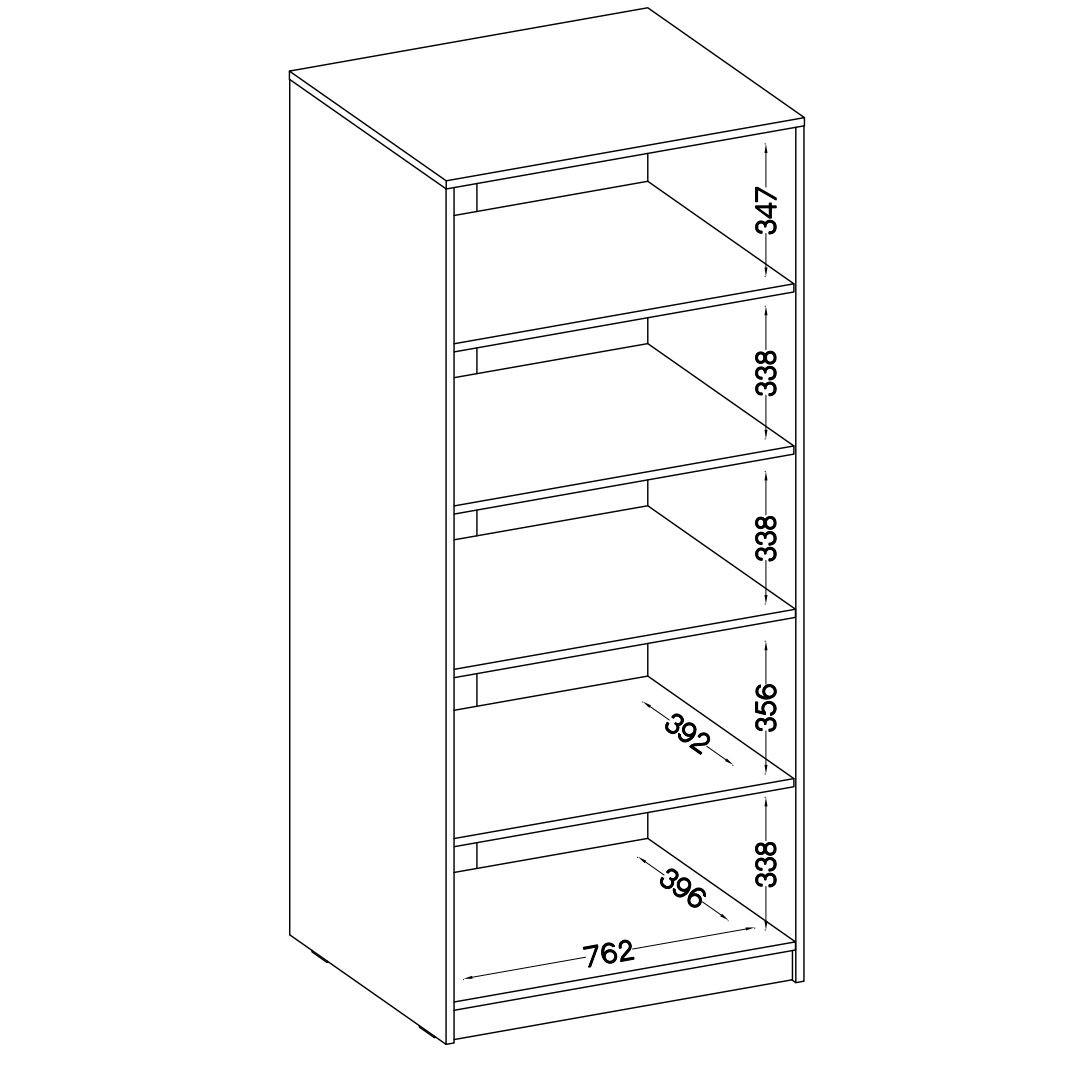 DREHTÜRENSCHRANK MALTESA 79,9/190,1/43,6cm 2-türig Eiche Artisan - Eiche Artisan/Grau, Holzwerkstoff (79.9/190.1/43.6cm) - MASSENO