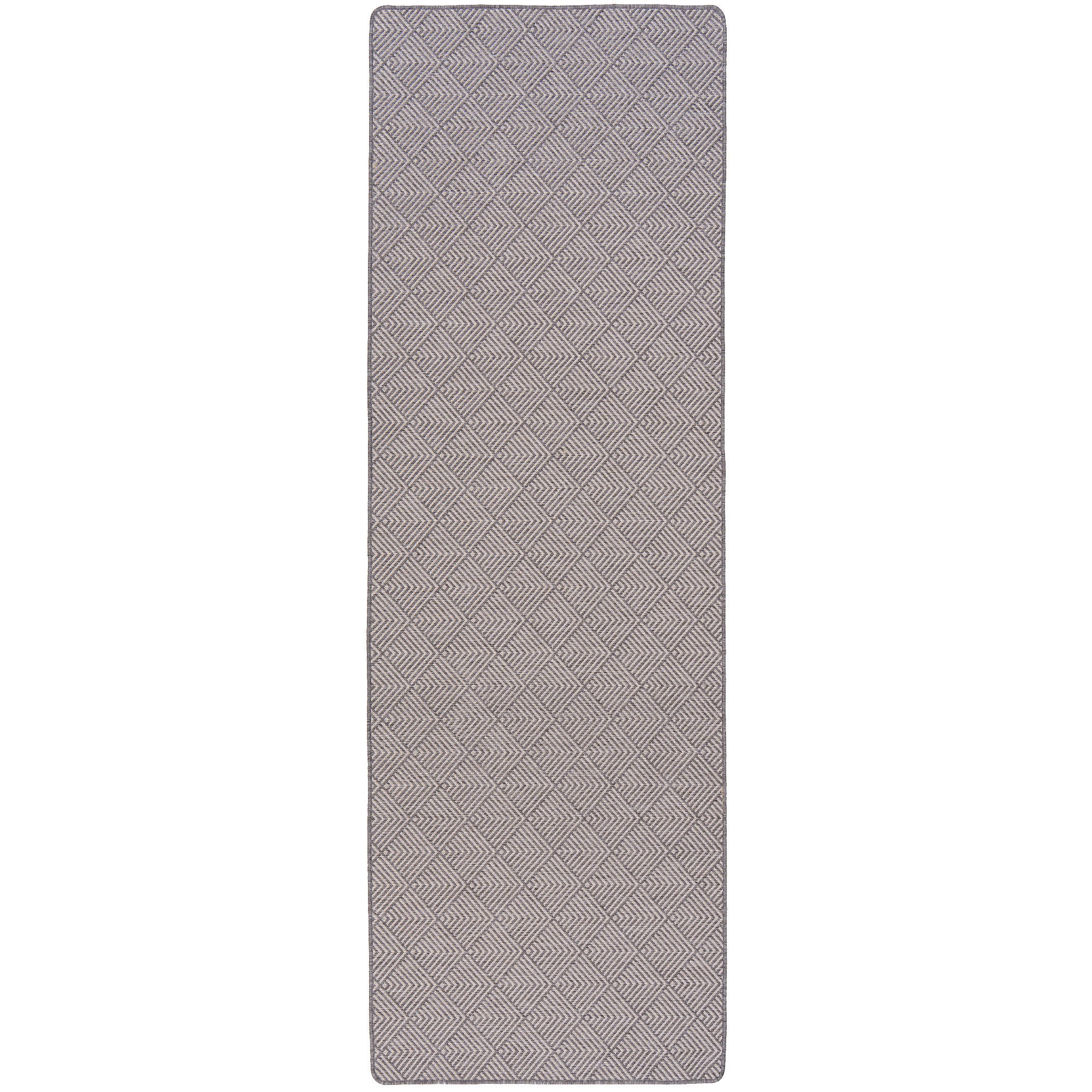 IN- UND OUTDOOR TEPPICH LÄUFER BEIDSEITIG NEWPORT - Grau, Textil (80/240cm) - Snapstyle