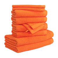 HANDTUCHSET BLISS 10-TLG - Orange, Textil (50/100cm) - MÖVE