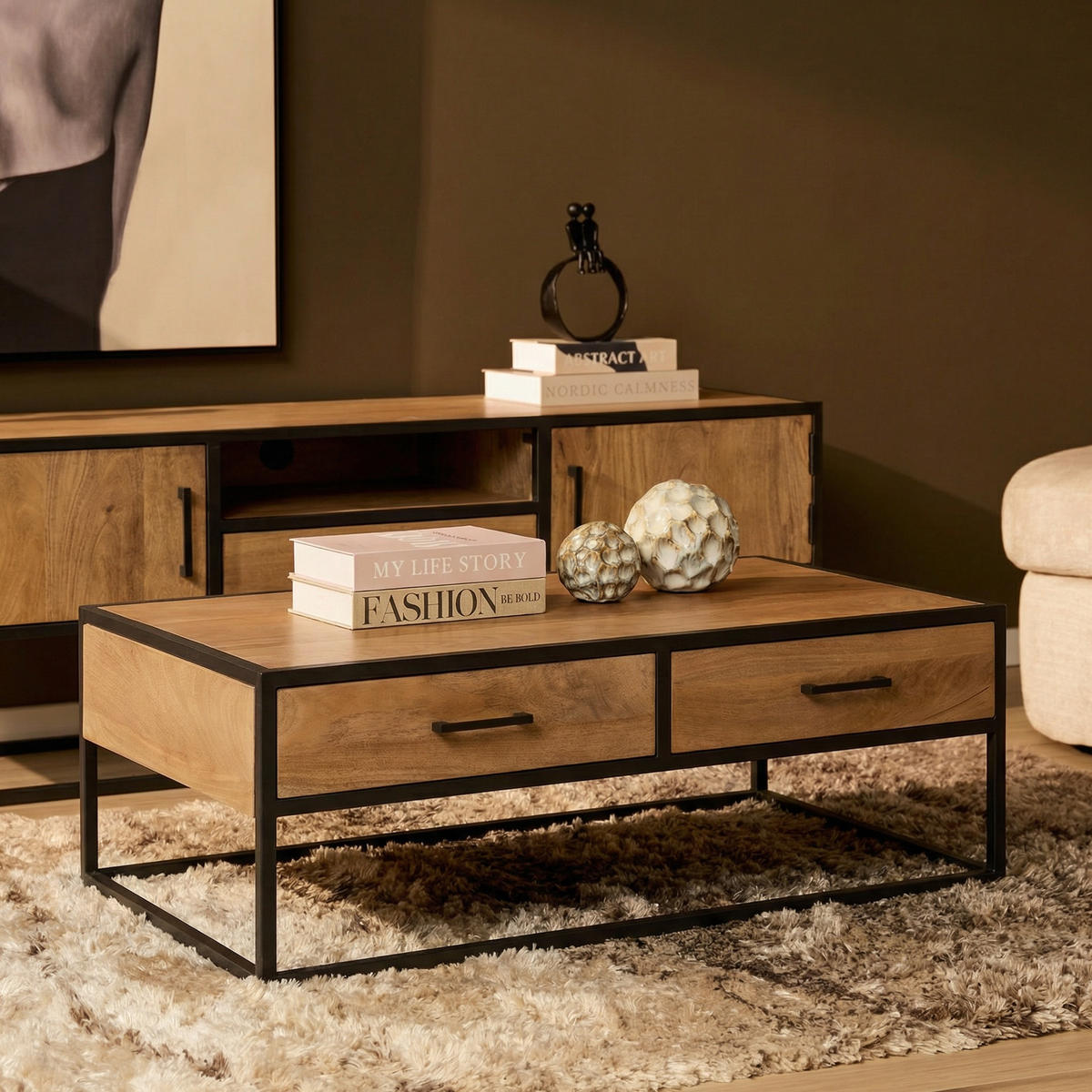 COUCHTISCH Dakota Braun 70/130/40 cm - Braun, Holz (70/130/40cm) - Starfurn