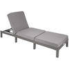 RATTAN-SONNENLIEGE Sofia,196 x 66 x 27 cm,grau - Grau, Kunststoff (66/27/196cm) - tectake