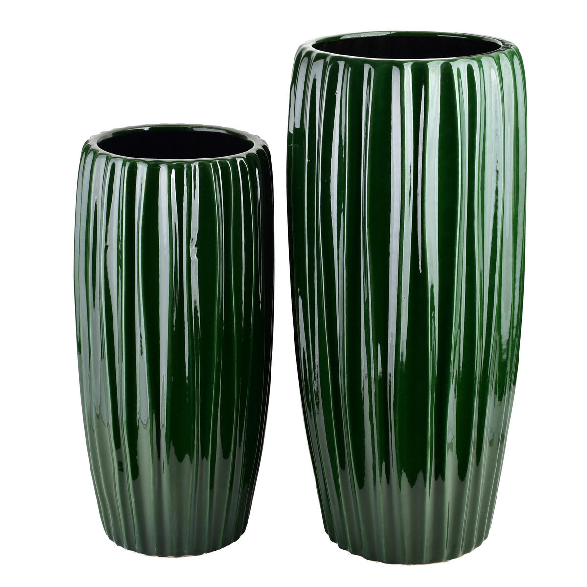 VASE Manon Grün 24,5/31/64cm Keramik - Grün, Keramik (65cm) - Mondex
