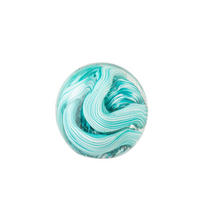 BRIEFBESCHWERER BALL - Blau, Glas (10/10/10cm) - J-Line