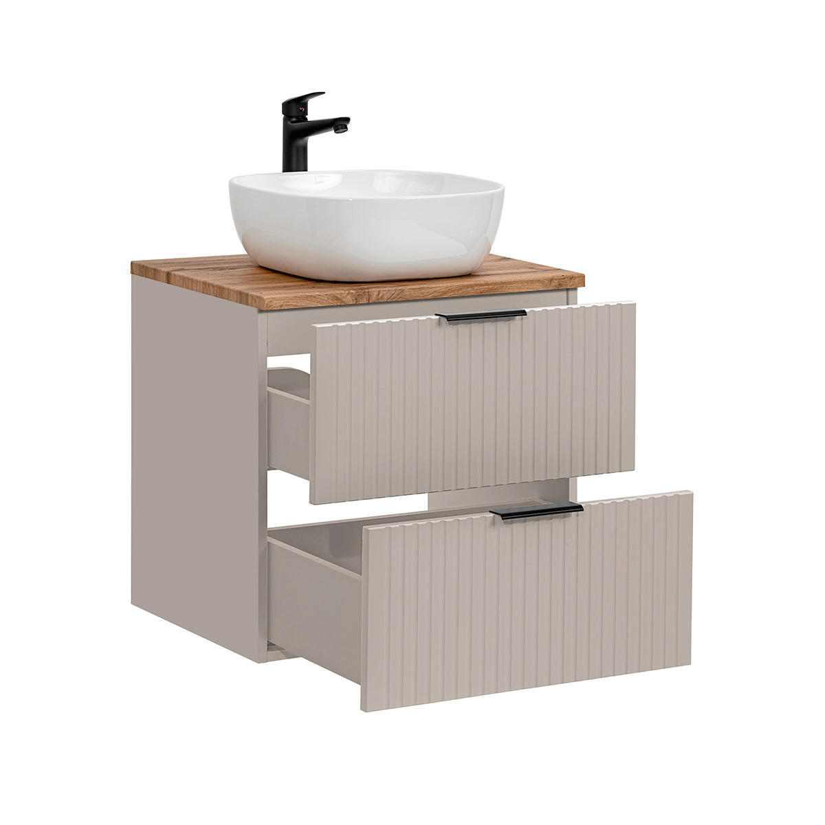 KOPALNIŠKO POHIŠTVO 60.6cm Adriel 2-delni komplet Bež - bež, leseni material (60.6/59/46cm) - Petits-meubles