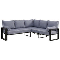 LOUNGEECKTEIL Verdino 2R2 mit Metallrahmen 207 cm Blaugrau - Anthrazit, Metall (207/90/207cm) - Beautysofa