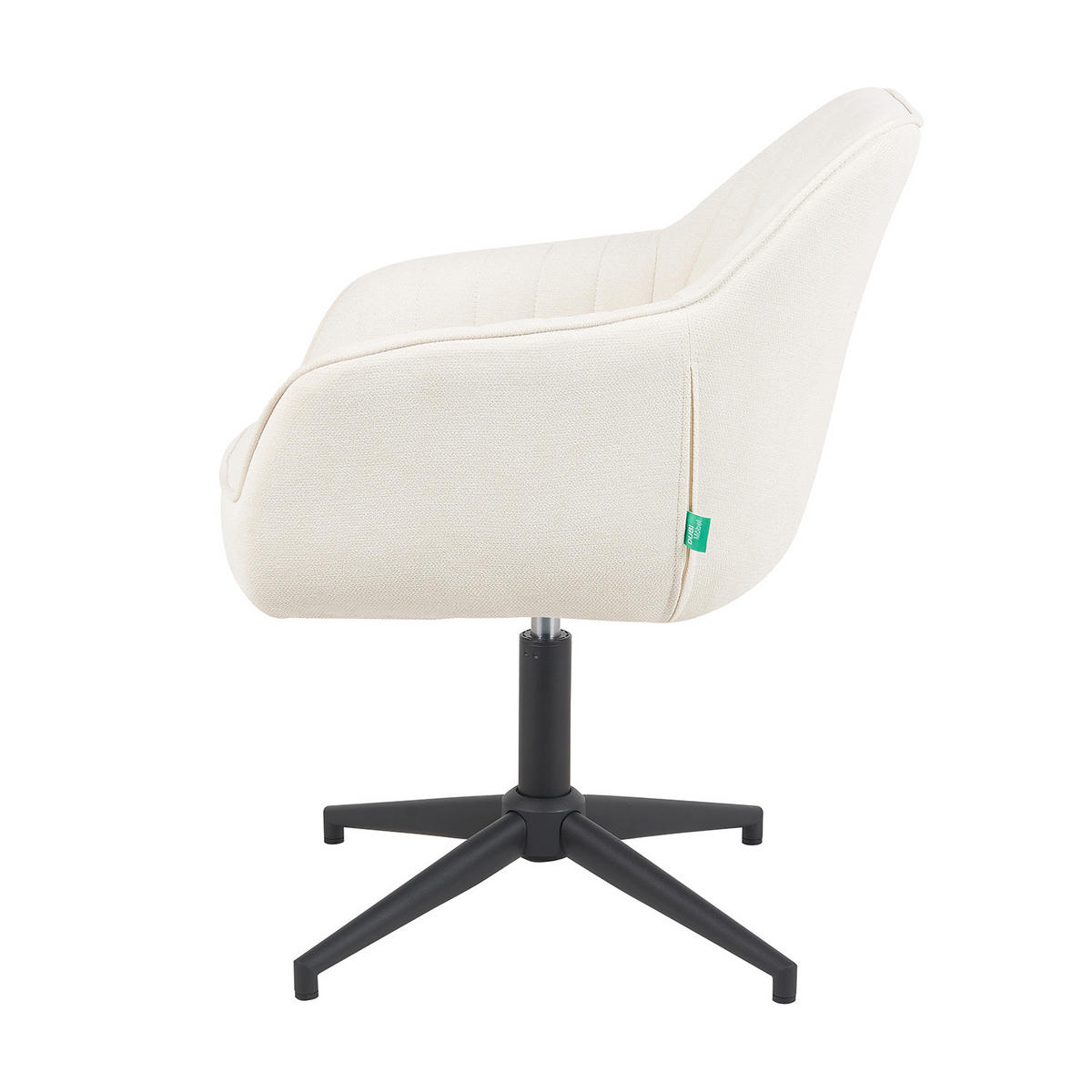 BÜROSTUHL Mika-Caro - Creme/Schwarz, Textil/Metall (60/79/61cm) - DUBI Möbel