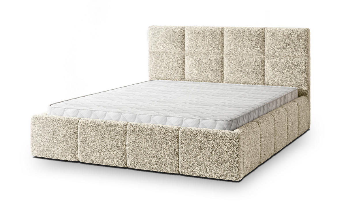 POLSTERBETT COMO 180x200 cm mit Bettkästen - Creme - Creme, Holz (180/200cm) - MASSENO