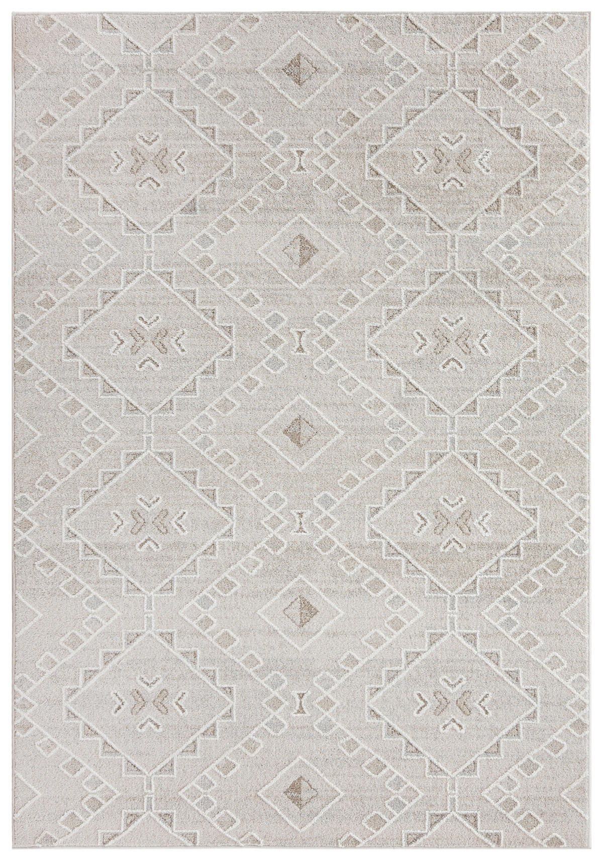 TEPPICH Beige Ethnisch, Geometrisch - Rechteckig Moderne - 250 x 350 cm - Beige/Cappuccino, Textil (250/350cm) - Mazovia