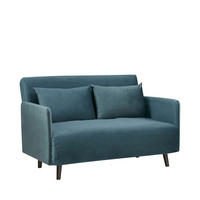 BETTSOFA - Entenblau - Dunkelblau, Textil (132/80/88cm) - Drawer
