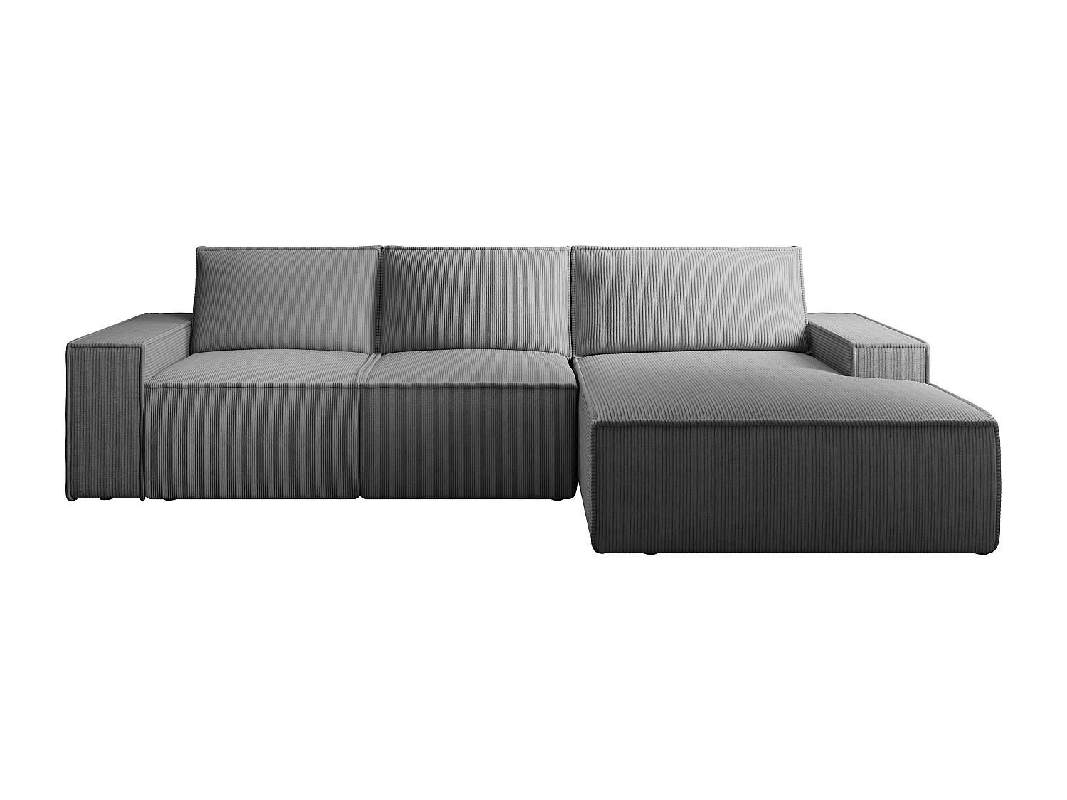 SCHLAFSOFA - 5 Personen - Samt, Stoff - Anthrazitgrau - - Anthrazit, Textil (297/85/167cm) - Vente-Unique