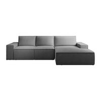 SCHLAFSOFA - 5 Personen - Samt, Stoff - Anthrazitgrau - - Anthrazit, Textil (297/85/167cm) - Vente-Unique