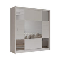 SCHWEBETÜRENSCHRANK KALISTA 203/215/61 cm 2-türig mit Spiegel Beige - Beige, Holzwerkstoff (203/215/61cm) - MASSENO