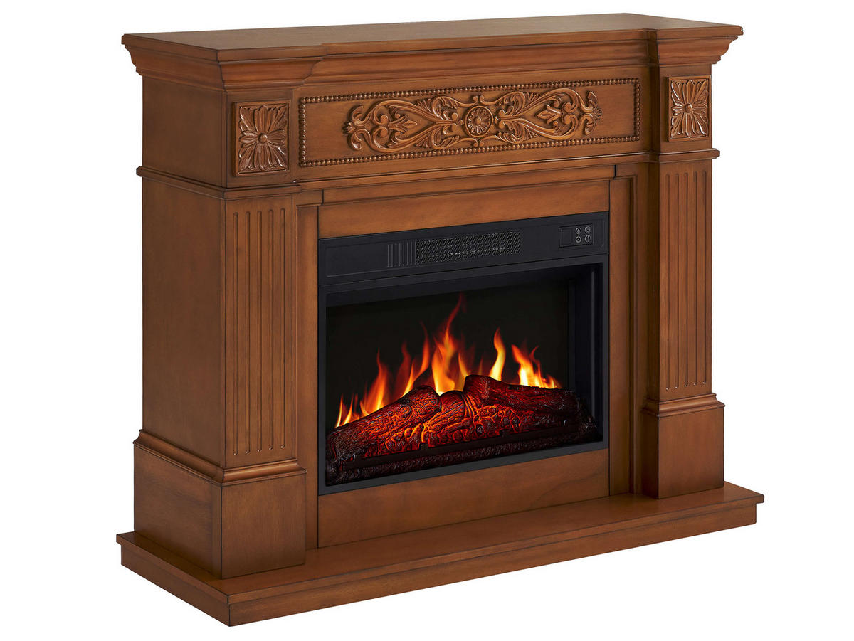 ELEKTROKAMIN Toscana AF23S Eiche – Breite 107 cm, 3D-Flammeneffekt, LED-Beleuchtung, Heizfunktion - Braun, Glas/Holzwerkstoff (106.6/92.5/37cm) - ArtiFlame