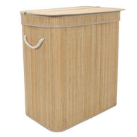 WÄSCHEKORB Bambus Arvi 100 l - Beige, Naturmaterialien (32/60/52cm) - NUXIO