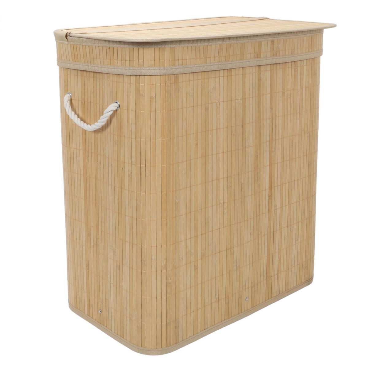 WÄSCHEKORB Bambus Arvi 100 l - Beige, Naturmaterialien (32/60/52cm) - NUXIO