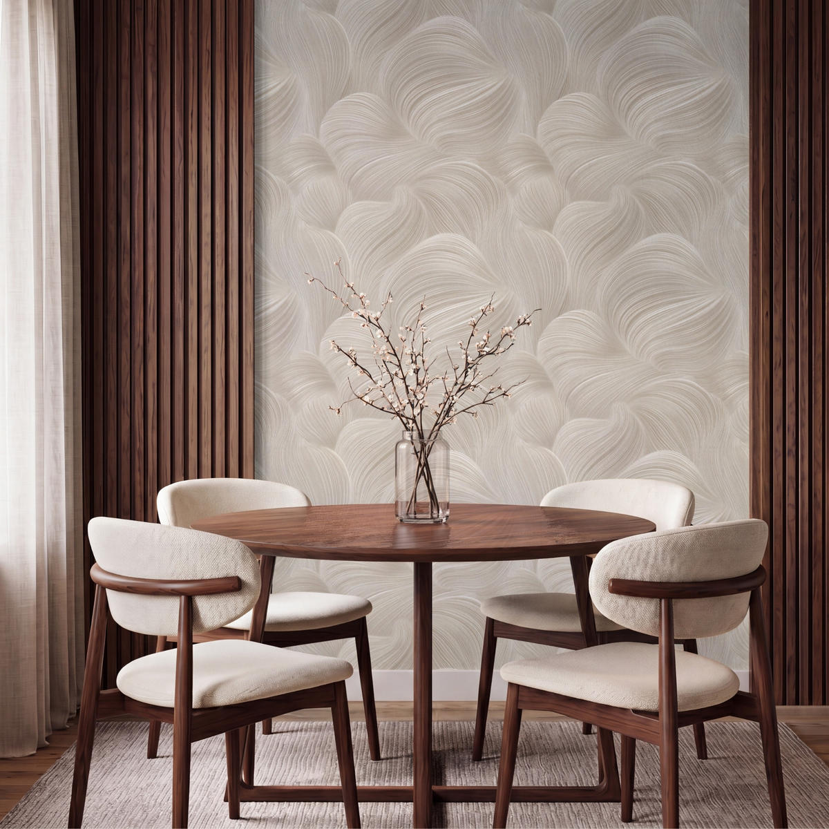 TAPETE - Lines - Ventilator - Beige - 160x220 cm - Creme, Papier (160/220cm) - OnlyWow