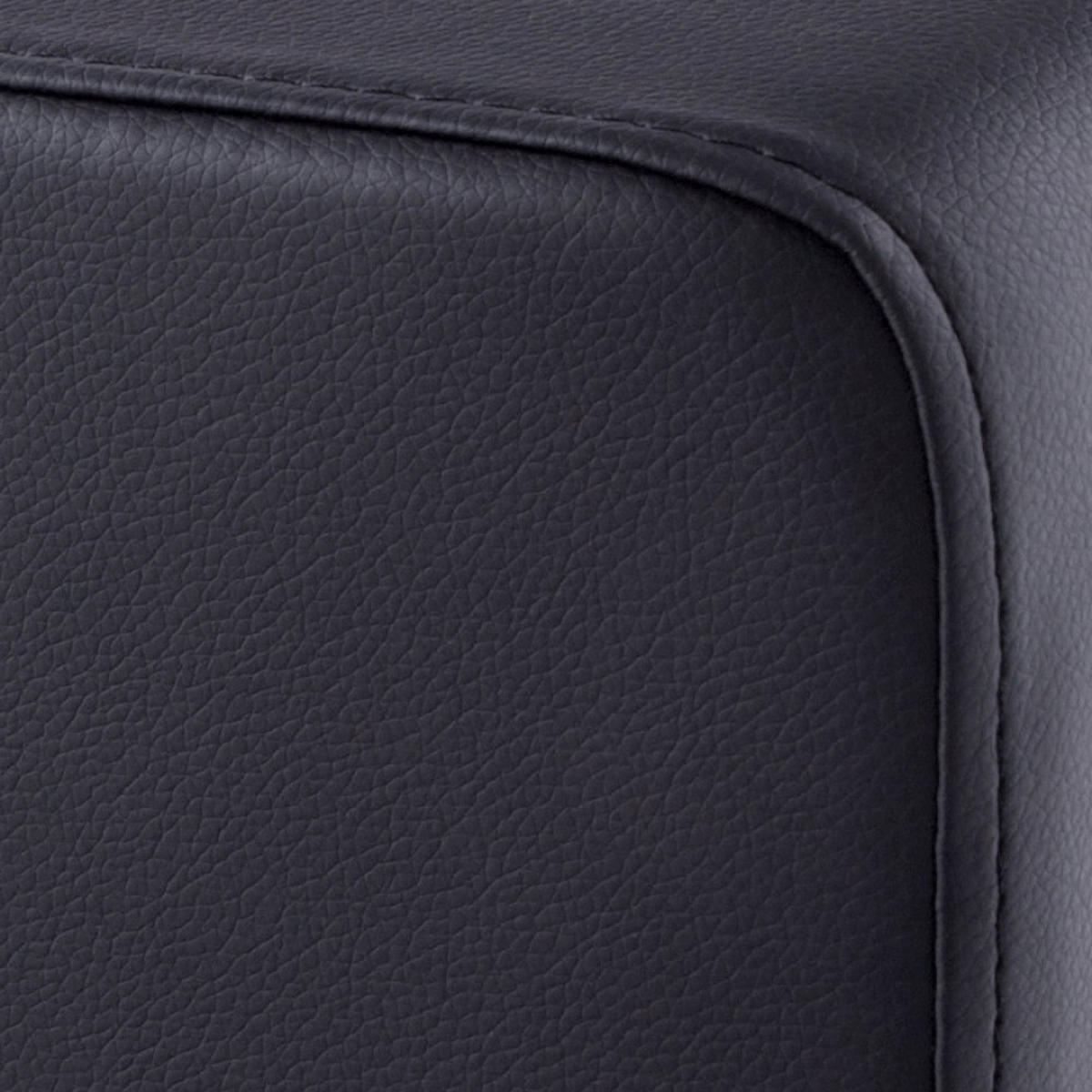 HOCKER, SESSEL UND STUHL Schwarz 41x41x41cm - Schwarz, Leder (41/41/41cm) - AlterEgo