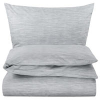 BETTWÄSCHE 155x200 Renforce Bettbezug Baumwolle Melange Grau - Grau, Textil (155/200cm) - Carpe Sonno