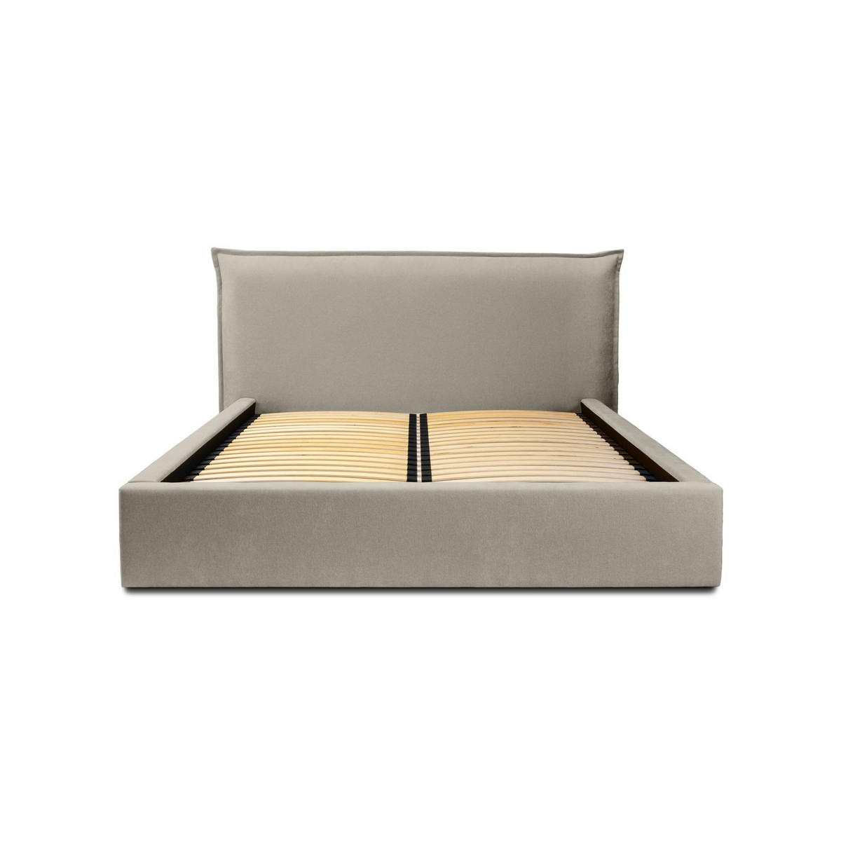 POLSTERBETT Amada In Ditra - Greige, Holzwerkstoff/Textil (160/200cm) - Fun Möbel