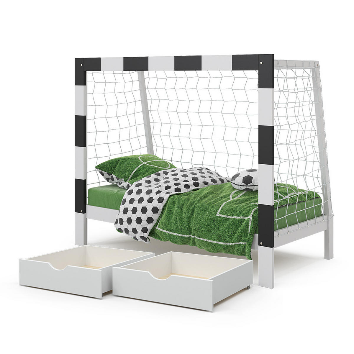 DĚTSKÁ POSTEL Fußballtor Bílá - bílá, dřevo - VitaliSpa