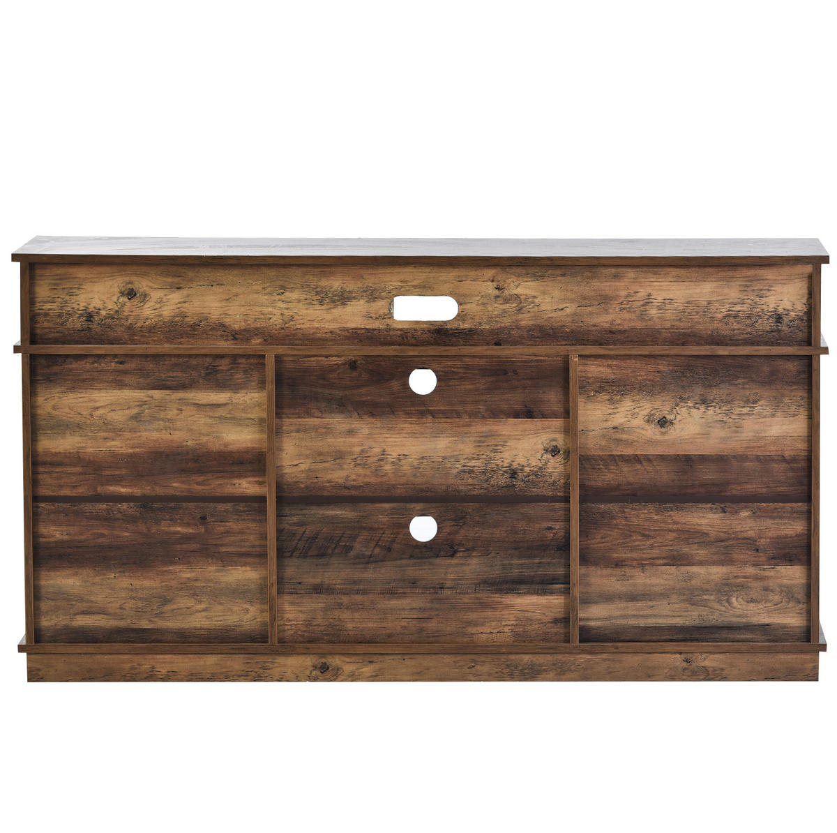 TV-SCHRANK aus Spanplatte 148x40x78 cm Braun mit Schiebetüren, verstellbaren Regalen und viel Stauraum - Rotbraun, Holzwerkstoff (148/78/40cm) - Modfu