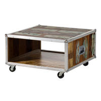 COUCHTISCH Altholz 80x80x42 mehrfarbig lackiert INDUSTRIAL #101 - Multicolor, Holzwerkstoff (80/80/42cm) - Massivmoebel24