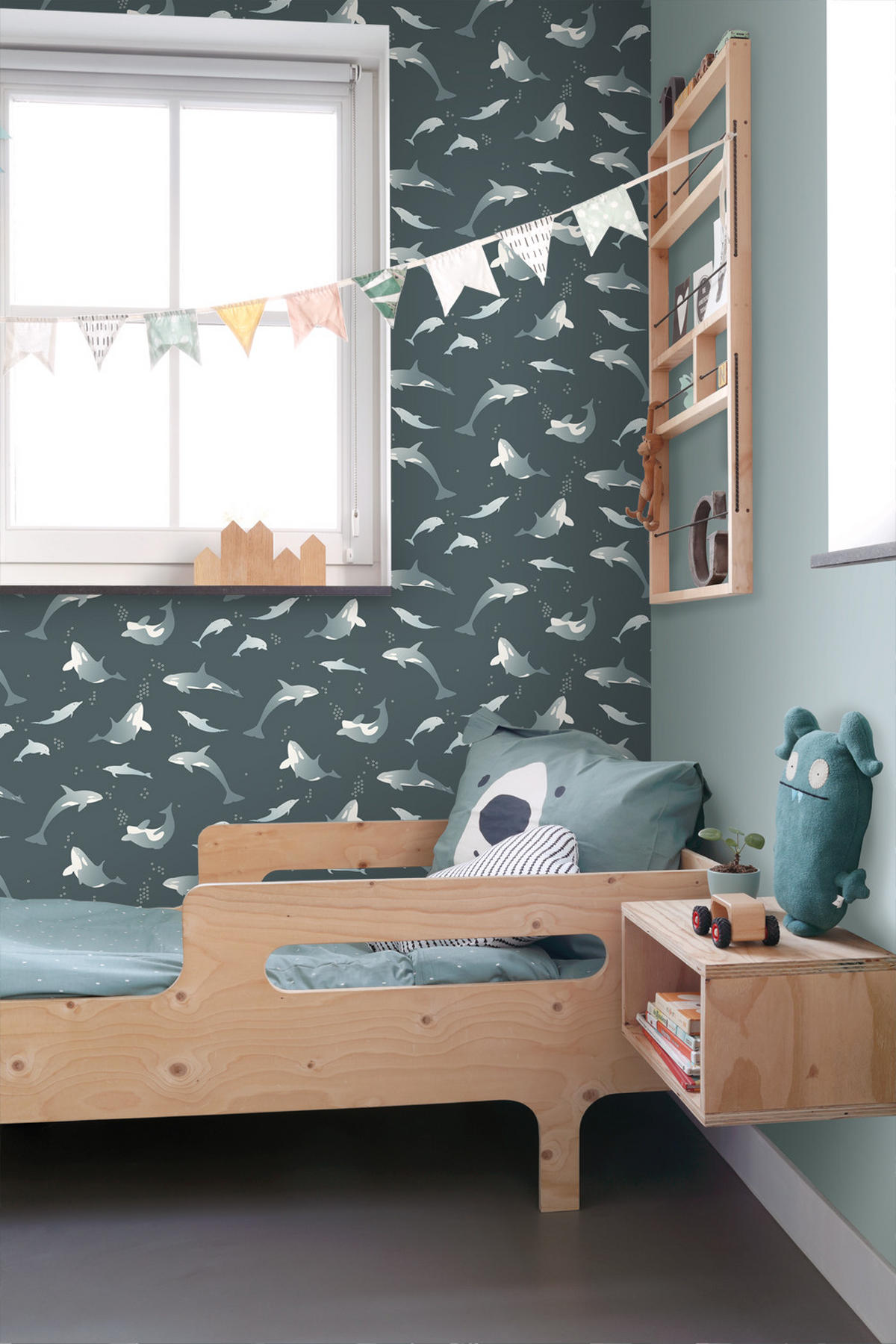 TAPETE Walen 50 x 900 cm - Blau, Papier (50/0.1cm) - ESTAhome