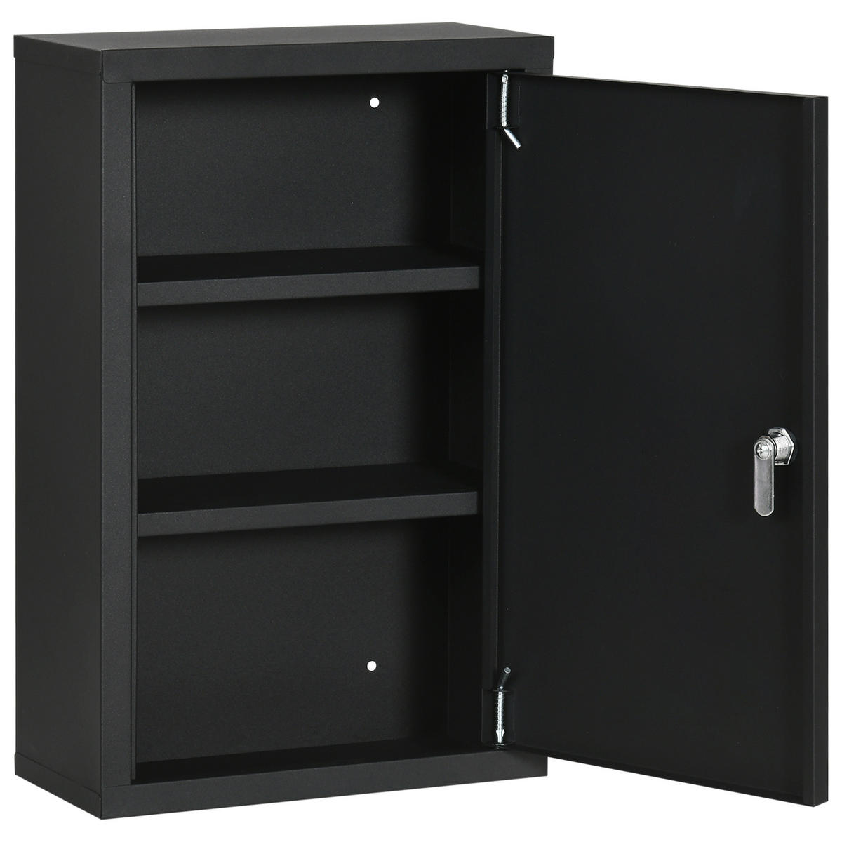 MEDIZINSCHRANK Schwarz 1 Stück - Schwarz, Naturmaterialien (30/46/14cm) - GiPP