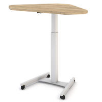 STEHPULT Höhenverstellbares Steh-Sitzpult Single Desk Eiche Natura Signalweiß /72-116cm - Weiß, Holz/Metall (67.5/108/72cm) - ASSMANN