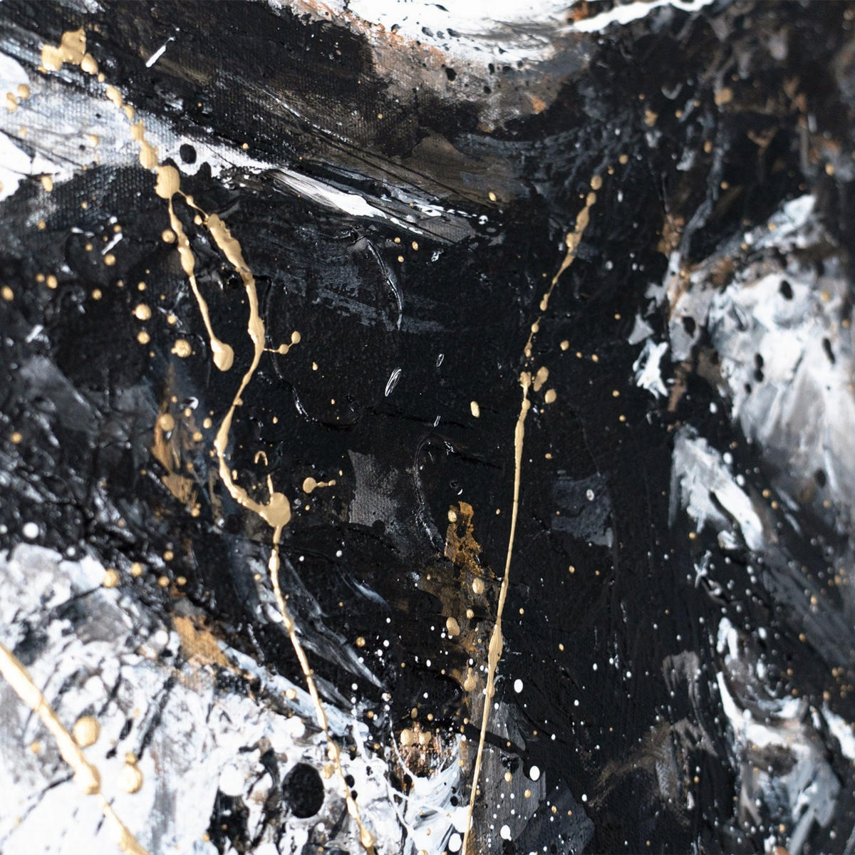 GEMÄLDE Ungezähmter Geist Schattenfugenrahmen Schwarz 140x100 cm - Schwarz, Holz (140/100cm) - YS-art gallery