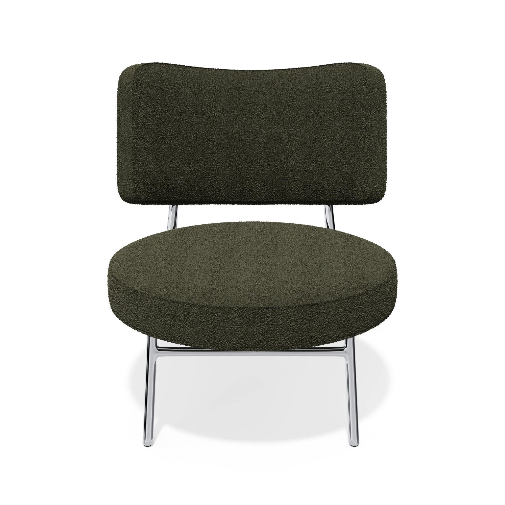 SESSEL Bouclé-Stoff 60cm - Olivgrün/Grün, Textil (60/70/71cm) - Sia Home